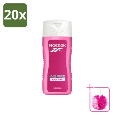 Productafbeelding van 20 x Reebok Inspire Your Mind douchegel - 400 ml - Voordeelverpakking - 20 stuks