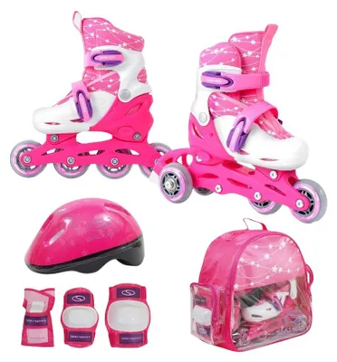 Image de SMJ Sport - Rollers pour enfants, LED PP6647 (30,5 EU - 33 EU) (rose)