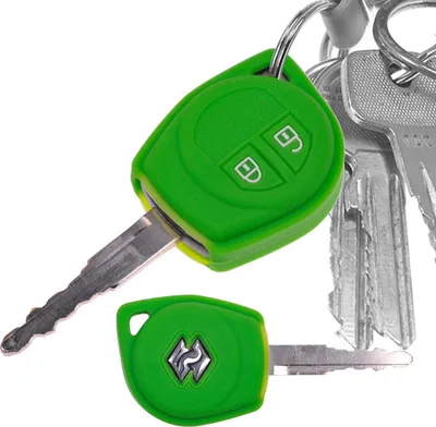 Produktbild von Auto Schlüssel Silikon Schutz Hülle Grün kompatibel mit Suzuki Swift SX4 Vitara JIMNY 2 Tasten Funk Fernbedienung