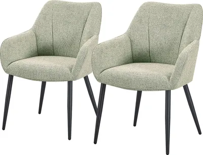 Produktbild von home24 Armlehnenstuhl 2er - 2er-Set - Metall / Textil