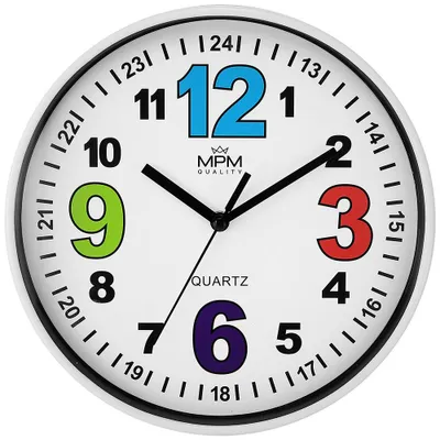 Produktbild von MPM-Quality Morelli Wanduhr Kunststoff lautlos Weiß 20 cm