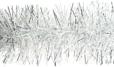 Produktbild von Weihnachtsgirlande Lametta 15cm x 3m Perlmutt Weiß