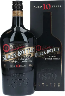 Produktbild von Black Bottle 10 Years Old Blended Scotch Whisky 40% Vol. 0,7l in Geschenkbox