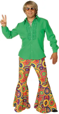 Produktbild von O7333-56-58 Herren Schlaghose bunt Discohose Gr.56-58