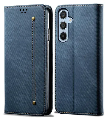 Immagine prodotto di Custodia per Samsung Galaxy S25+, Custodia a portafoglio in pelle con chiusura magnetica e supporto blu