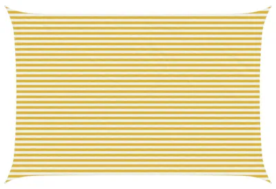 Image de Voile d'ombre Jaune et blanc 4 x 5 m HDPE