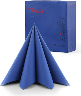 Produktbild von PG-Airlaid Serviette Blau, 40 x 40 cm, 50 Stück