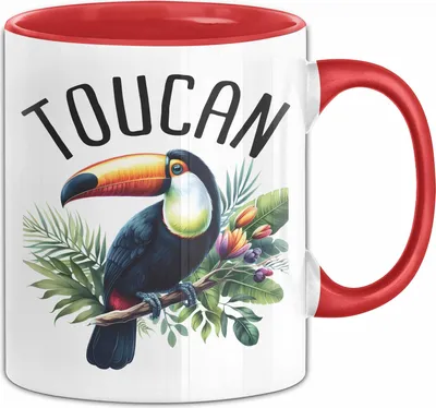 Produktbild von Tukan Regenwald Exotischer Vogel Tasse Geschenk Toucan (Rot)