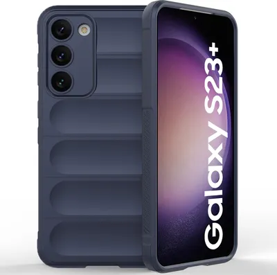 Produktbild von Samsung S23+ Hülle, Weich TPU Silikon Stossfest Anti-rutsch Schutzhülle für Samsung Galaxy S23+ Dunkelblau