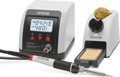 Produktbild von Digitale Lötstation - 230 V 60 W - Temperatur einstellbar 160-480 °C - Mit Schlafmodus und Zubehör [28013]