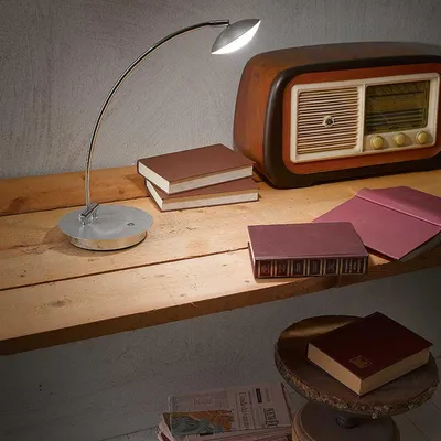 Produktbild von Fabas Luce LED Tischleuchte Hale Ø180mm 8W Warmweiß Aluminium dimmbar