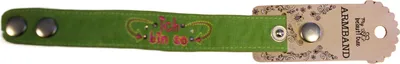 Produktbild von Sheepworld - 42589 - Armband, Ich bin so, Baumwolle, mit Druckknöpfen, 20cm x 2,5cm, grün