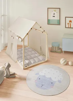 Produktbild von ATTICGO Kinderteppich CANDY Schaf in Creme, 120x120 cm