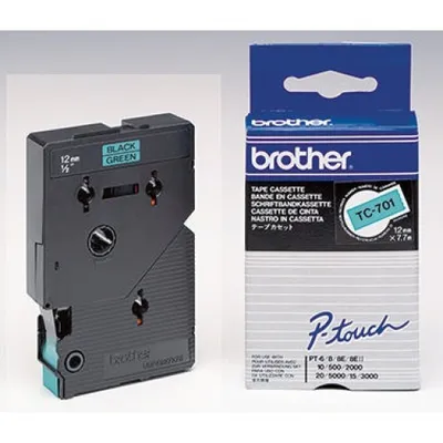 Produktbild von Brother - Schwarz, grün - Rolle (1,2 cm) 1 Rolle(n) Etiketten