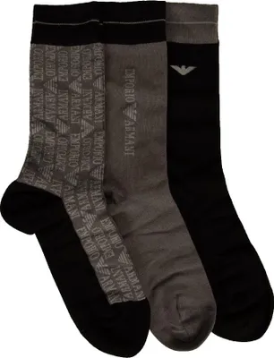 Immagine prodotto di Calze uomo EMPORIO ARMANI 3 paia di calze corte calzini cotone articolo 302402 4F283, OS-SIZE-S/L-MEX CH/G-EU 39/46-UK 5/12-USA 6.5/13.5, Cotone 72%,Poliammide 26%,Spandex 2%