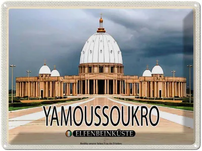 Immagine prodotto di vianmo Insegna di latta 30x40 cm Yamoussoukro Elfenbeinküste Basilika
