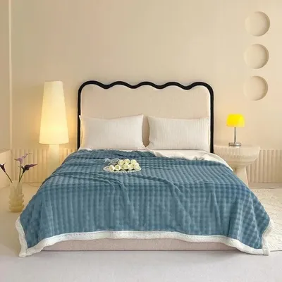 Produktbild von Dicke Decken – Korallenfleece – Blau – 100x150 cm
