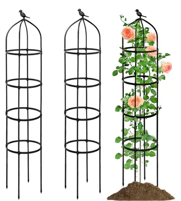 Zdjęcie produktu dla Elzusha - Obelisk do roślin pnących "Klimrek" - zestaw 2 sztuk - wysokość 175 cm - metal