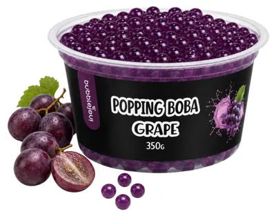 Produktbild von BubbleJoy Popping Boba Traube 350 g Fruchtperlen für Bubble Tea