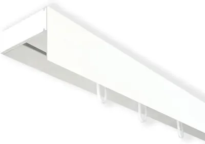 Produktbild von SN Deco - Vorhangschiene SH Set, 1-läufig, weiß 150 cm, vorgebohrt, m. Blende, weiß, 7.5 cm, Komplettes Zubehör und Röllchen