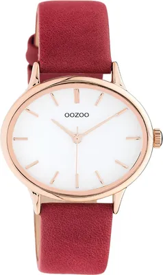 Produktbild von Oozoo Armbanduhr rot Leder C10942 Timepieces Damen Analog-Quarzuhr UOC10942