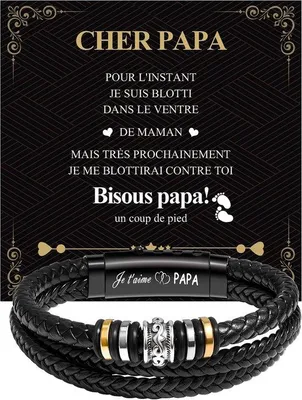 Obrázek produktu pro CheersLife Dárky pro něj, Vánoční náramek pro muže, model UBCG-B197