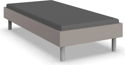 Produktbild von Bettgestell >Easy Beds Standard< Liegefläche 100x200 cm, SAHARAGRAU - 109x38x210cm (BxHxT)