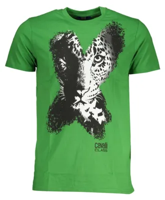 Produktbild von Herren Kurzarm-T-Shirt Grün mit Print und Rundhals – Stilvoll & Modern