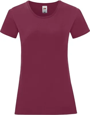 Produktbild von Fruit of the Loom - "Iconic" T-Shirt für Damen BC4799 (2XL) (Burgunder)