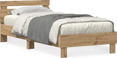 Obrázok produktu pre vidaXL Rám postele s čelom Artisan dub 75 x 190 cm materiál na báze dreva