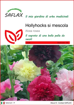 Immagine prodotto di SAFLAX - Hollyhocks si mescola - 100 semi - Alcea