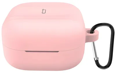 Produktbild von Silikonhülle mit Karabiner für Galaxy Buds 4 / 4 Pro, Bizon Case Headphone Silicone, Rosa