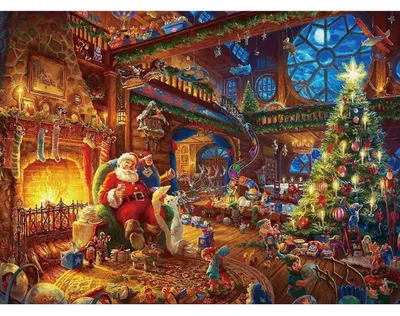 Image de Puzzle du Père Noël, 1000 pièces, 70 x 50 cm. Puzzle de Noël pour adultes
