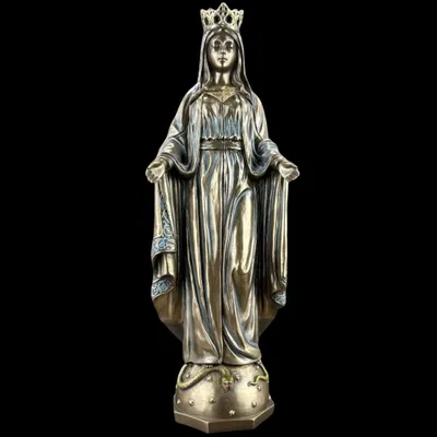 Image de Polyptyque religieux représentant l'Enfant Jésus, en bronze imitation, peint à la main, dimensions : 9,5 cm × 8 cm × 28 cm, modèle WU75630A4