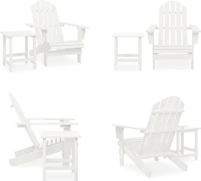 Obrázek produktu pro vidaXL Adirondack zahradní židle se stolem z masivního dřeva jedle bílá - zahradní židle - zahradní židle - zahradní křeslo - venkovní židle