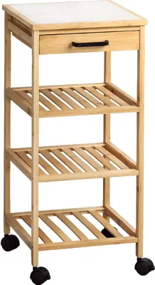 Produktbild von Kesper Küchenwagen 34x34x73 Servierwagen mit Schublade Bambus