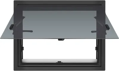 Productafbeelding van Caravanraam van 65 x 50 cm met vliegengaas en geïntegreerd rolgordijn, zijraam voor campers met 65° kantelbaar ontwerp