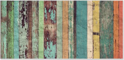 Produktbild von Stahl Magnettafel Querformat 37x78cm Bunte Bretterwand