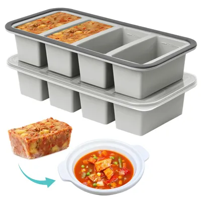 Immagine prodotto di Omgoods - Contenitore in silicone per congelatore, con coperchio, ideale per zuppe e salse