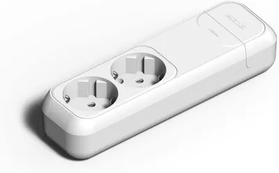 Productafbeelding van Dubbele Wandcontactdoos - Stroomverdeler - Apparaten Aansluiten - Met Randaarde - 16 A 250 V - Wit