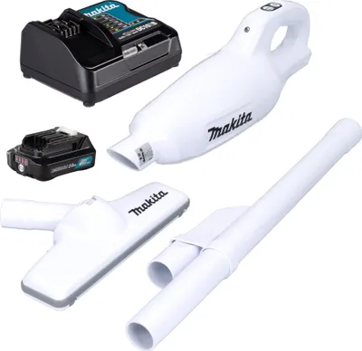 Obrázek produktu pro Makita CL108FDSAW - Weiß - 0,6 l - 1,2 m³/min - Trocken - 44 mbar - Akku
