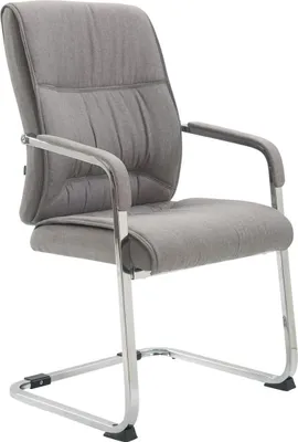 Image de Chaise visiteur XXL, chaise d'hôte - ergonomique et supportant jusqu'à 260 kg | Couleur : gris