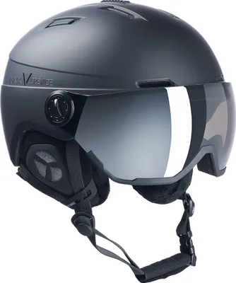 Immagine prodotto di Casco da sci e snowboard BLACK CREVICE - Modello CALGARY | Casco con visiera | Colore: Nero | Taglia: M/L (58-61 cm)