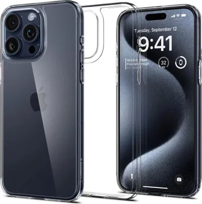Zdjęcie produktu dla Spigen ACS06697, Pokrowiec, Apple, iPhone 15 Pro, 15,5 cm (6.12"), Przezroczysty