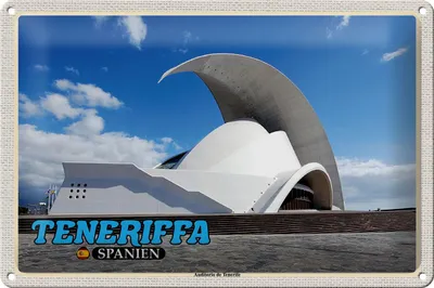 Produktbild von Blechschild Reise 30x20cm Teneriffa Spanien Auditorio de Tenerife