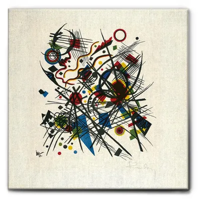 Produktbild von Giallobus - Lithographie für das vierte Bauhaus-Portfolio - Vassily Kandinsky - 50L x 50B cm - Bild - Premium Loom Canvas mit hoher Dicke