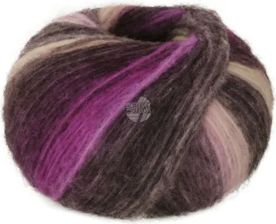 Produktbild von Lana Grossa - Bomba 0010 orchidee brombeer graubeige graugrün dunkelgrau
