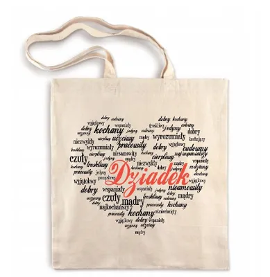 Obrázek produktu pro Dárková taška ke Dni prarodičů Srdce 38x42cm ecru