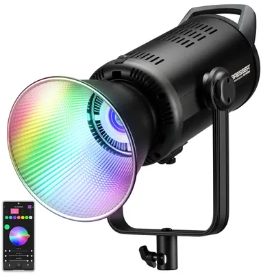Produktbild von Bresser BR 180RGB COB LED Studioleuchte 180 W 2700 bis 6500 K mit Bowens
