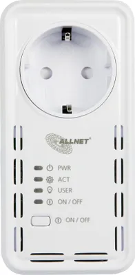 Imagen del producto de ALLNET ALL3075v3, 200-250V, 16A, alimentación, 802.11b, 802.11g, 802.11n, blanco, 6,8 cm